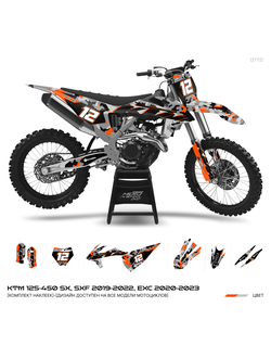 Наклейки на мотоцикл KTM 250 300 450 2020 екатеринбург мотонаклейкару мотопленка рф ктм ktm sx sfx