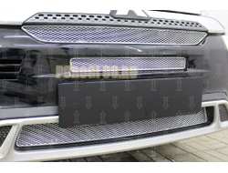 Защита радиатора Mitsubishi Outlander III 2018- (3 части) chrome PREMIUM