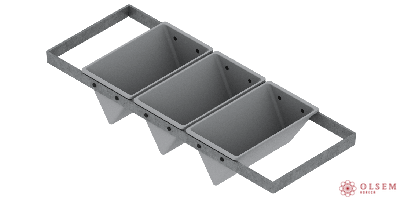 Форма хлебная тостерная Треугольная 3Л(185 х 110 х 85 мм) с ручками