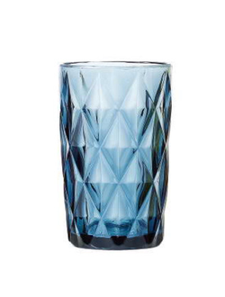 S04612DLINBLUE Стакан высокий d=80 h=120мм (340мл)34 cl., стекло, Goreous, SouthGlass,Китай