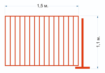 Ограждение для аттракционов по  ГОСТ 33807-2016 Вариант 2