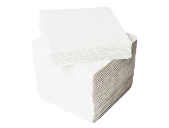 Салфетки бумажные 24*24, белые, однослойные /1/48/ Акция