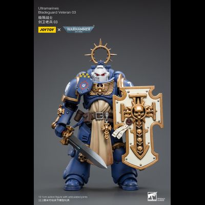 Примарис ветеран Ультрамаринов (Warhammer 40k) - КОЛЛЕКЦИОННАЯ ФИГУРКА 1/18 Ultramarines Bladeguard Veteran 03 (JT2344) - JOYTOY
