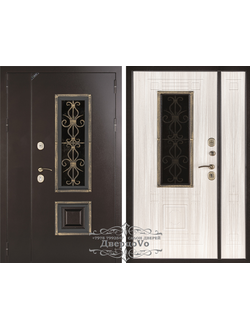 1200*2050. ТАНДОР. ВЕНЕЦИЯ-2,  90 мм. СТАЛЬ 1,8 мм. МЕДНЫЙ АНТИК/ САНДАЛ БЕЛЫЙ