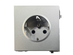 Розетка электрическая с безвинтовым подключением серебро