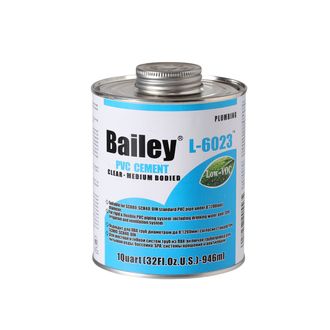 Клей для ПВХ Bailey L-6023, 4 л для ПВХ труб