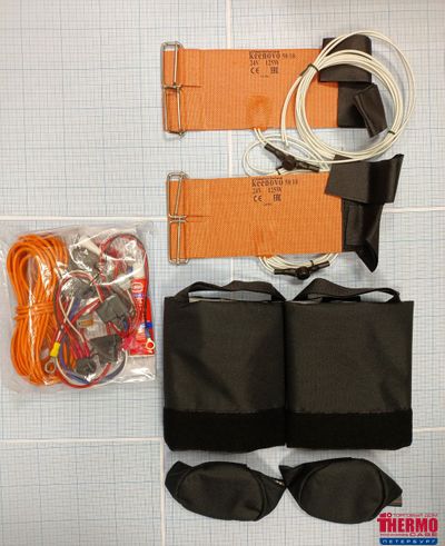 Комплект подогрева топливных фильтров Cummins d =96мм h>160-200мм 24 В (2*125Вт) 2 шт