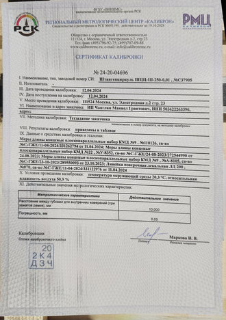 Штангенциркуль ШЦ-2 250 мм 0,01 электронный (Цифровой) с удлиненными губками 150 мм