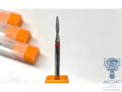 Фреза алмазная "Длинное пламя" 263 016R красная