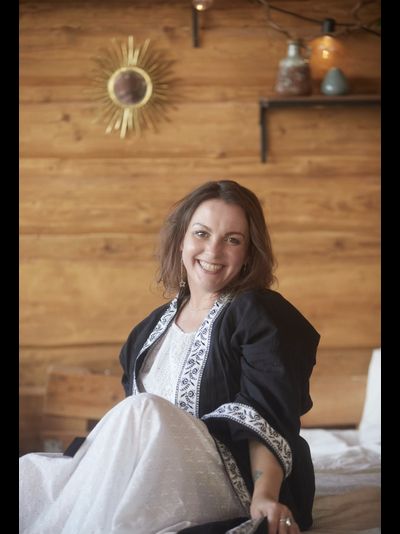 Кимоно накидка &quot;Цветочная&quot; из конопли