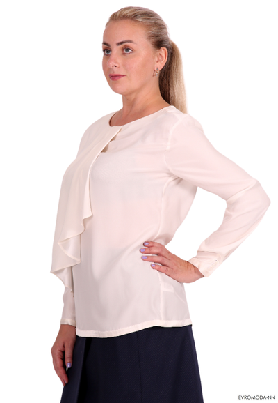 Блузка белая Бина-F (Акция) (42)