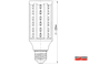 Лампа светодиодная ЛСД-М-120LED, 220В красная для заградительных огней ЗОМ