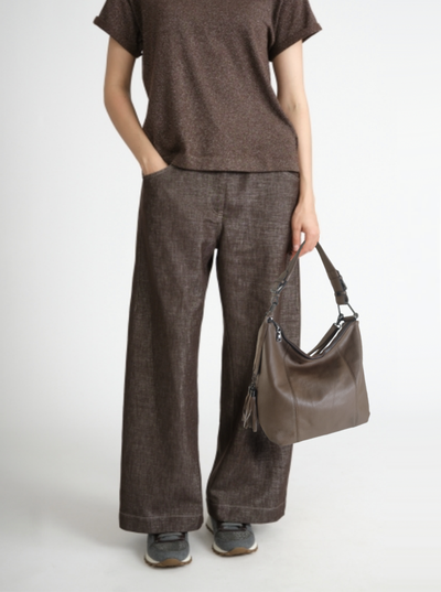 (АРТИКУЛ: 10152/52) СУМКА МЕШОК ЖЕНСКАЯ, НЕБОЛЬШАЯ, НАТУРАЛЬНАЯ КОЖА, ЦВЕТ "КОФЕ С МОЛОКОМ", РУЧКА И РЕМЕНЬ ЧЕРЕЗ ПЛЕЧО *