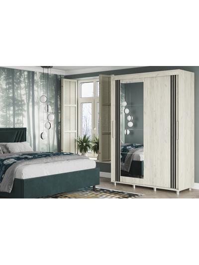 Форест 1.5 м шкаф-купе  Дуб крафт белый