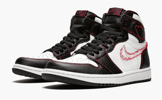 Nike Air Jordan Retro 1 High Og Defiant (Черные с красным)