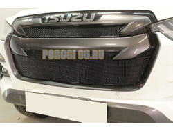 Защита радиатора Isuzu D-Max 2019- black верх PREMIUM