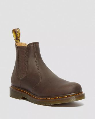 Челси Dr Martens 2976 Yellow Stitch Crazy Horse Smooth Leather Chelsea Boots