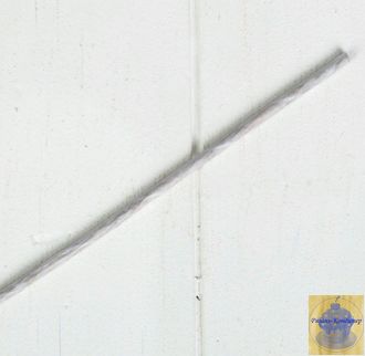 Проволока в бумажной оплётке белая, длина 60 см, 4 мм,  1 шт