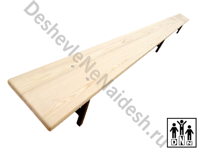 Скамейка гимнастическая 2,5 м (металлические ножки) DNN