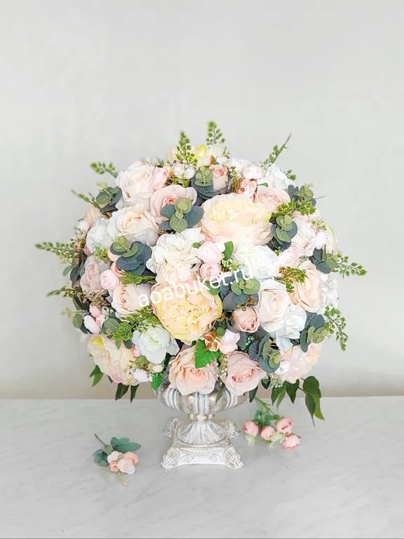 Долговечные композиции из искусственных цветов и растений высокого качества 16