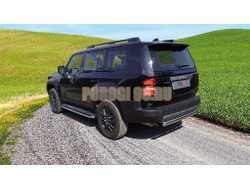 Защита задняя (центральная) d75х42 мм ТСС для Toyota Land Cruiser 250 Prado 2024-