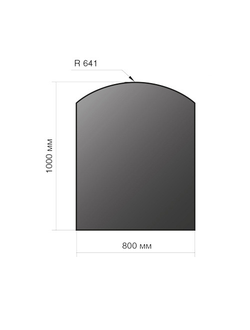 Лист напольный под печь, 2мм, черный 1000*800*2 R641