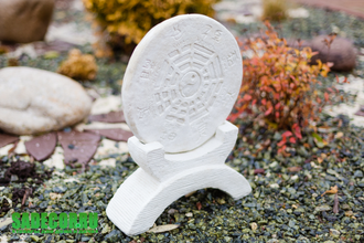 Садовая декорация из бетона "Сетка Багуа" "Инь-Ян"