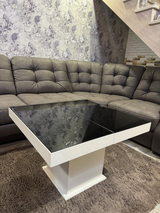 Стол-трансформер Optimata 302 BL SJ (с черным стеклом)