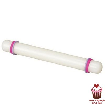 Скалка гладкая с ограничителями 23 см, акрил