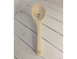 Ложки музыкальные с бубенцами 190*60 мм в станке деревянные плоская ручка