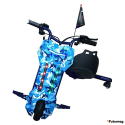 Электроскутер Дрифт Карт Drift-Trike (DRIFT CAR) T01 Синий хаки