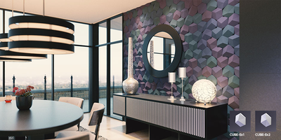 Гипсовая панель CUBE артикул E-0021