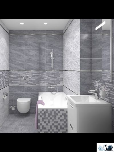 Плитка настенная Laparet Pegas серый 20 х 60 см