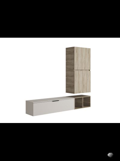 Бохо НМ-001 гостиная Дуб Крафт Серый/Кашемир