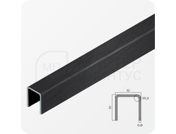 П-образный разделительный профиль из нержавеющей стали NEEXY PVS97-22 BBL-L Антрацит браш