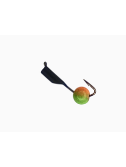 25-01-309/ Мормышка вольфр. "Народная" "СТОЛБИК" Ø2,5 вес 0,5гр + шарик двухцветка (стекло) (уп-ка 10шт.)