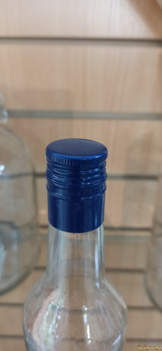 Пробка алюминиевая для водочной бутылки  с резьбой 28*38 мм СИНИЙ