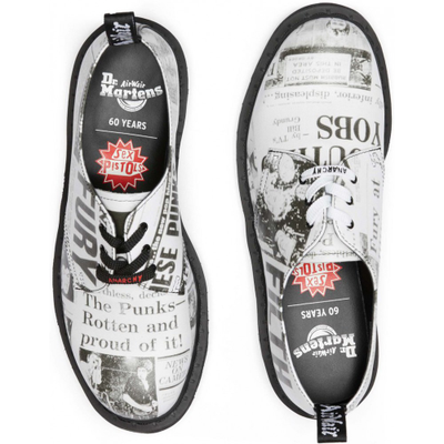 Ботинки Dr. Martens 1461 Sex Pistols белые