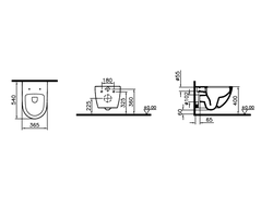 Подвесной унитаз Vitra Sento, 54 см, 7748B003-0075