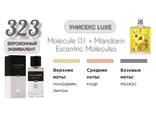 Духи Унисекс EC Luxe 323, 50 ml    Версионный эквивалент Molecule 01 + Mandarin Escentric Molecules