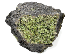 Хризолит (Перидот, Оливин), кристаллы на породе, США (57*55*50 мм, 243 г) №28829