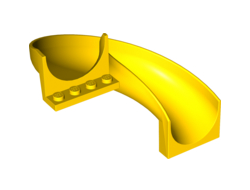 Slide Playground 7 x 12 x 8 1/3 Curved 180 degrees, Yellow (11267 / 6065886)