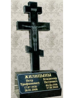 Фото памятника в виде православного креста с подставкой в СПб