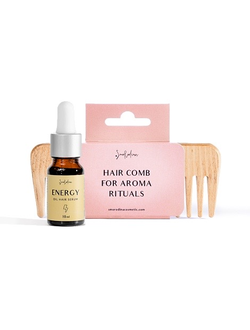 SmoRodina Гребень для аромарасчесывания и масляная сыворотка ENERGY для ухода за волосами, 10 мл