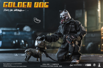ПОМЯТА УПАКОВКА - Золотой Пёс - Коллекционная ФИГУРКА 1/12 scale GOLDEN DOG – Death Gas Station series (PES022) - Damtoys x Coal Dog