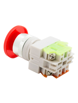 Оригинальная грибовидная кнопка SB-49 "Стоп" 1 "З" 1 "Р" с фиксацией для промышленных мясорубок