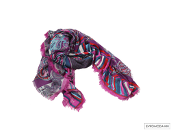 Яркий модный женский платок с принтом пейсли брендовый