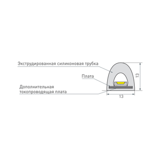 Лента герметичная RTW-PWT-H120-13mm 24V RGB (14.4 W/m, IP68, 4040, 5m) (Arlight, Герметичный)