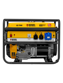 Генератор бензиновый GE 7900, 6.5 кВт, 220 В/50 Гц, 25 л, ручной пуск Denzel