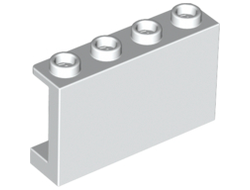 Panel 1 x 4 x 2 with Side Supports - Hollow Studs, White (14718 / 6079140)